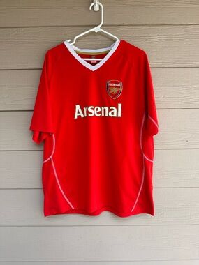 Arsenal FC Red Jersey Official Licensed Front Logo Soccer Shirt Adults Sz XL C21